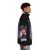 Team Edward Twilight Cursed Fan Collage Puffer Jacket with cheer, top gun, and aviation imagery - men side right