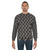 Chain link pattern black sweatshirt - men