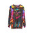 Neon Pirate Sweatshirt with Graffiti and Demonic Designs - hanging