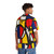 Mondrian Bicycle Art Hawaiian Shirt featuring a vintage cycling painting - People Back