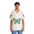 Monarch butterfly charm printed on a vibrant Hawaiian shirt - People Front