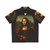 Mona Lisa inspired Hawaiian shirt with tattoo art design