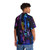 Futuristic blue Hawaiian shirt with neon Tokyo alley design - People Back