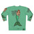 Mermaid smoking seaweed print on a cozy sweatshirt - Back