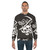 Dark gothic "Cat Got Your Soul II" sweatshirt with grim reaper and cat design - men