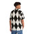 Black and white harlequin diamond pattern modern Hawaiian shirt - People Back