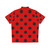 Elegant extra large black and red polka dot Hawaiian shirt - Back