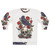 Memento Mori Sweatshirt with Raven, Skull, and Floral Graphic