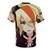 Stylized graffiti art t-shirt featuring the character Nikaidou Saki from the anime series Zombieland Saga - Back