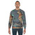 Meditation wolf fantasy sweatshirt with snow and lake - men