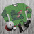 Mermaid Christmas Sweatshirt with Festive Design - flat lay