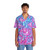 Trippy eyeball pattern Hawaiian shirt with colorful, sparkly, and pastel goth aesthetic - People Front