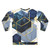 Navy and gold geometric abstract design sweatshirt - Back