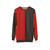 Harlequin black and red colorblock sweatshirt - hanging