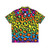 Neon Rainbow Leopard Print 1990s Hawaiian Shirt