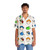 Mini Maple Friends Hawaiian Shirt with Mushroom, Snail, and Slime Cartoon Characters - People Front