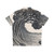 Tree Wave Hawaiian Shirt with nature inspired ink drawing print - Back
