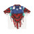 Colorful cyberpunk skull print hawaiian shirt