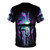 Unisex t-shirt featuring a vibrant aurora borealis landscape design - Back