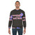 Narwhal graphic on pink and purple sweatshirt - men