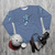 Narwhal Sweatshirt with Cute Arctic Animal Design - flat lay