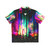 Neon Hawaiian Shirt with Vibrant Urban Skyline and Alien Influences
