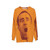 Nicolas Cage pop art design on a gray sweatshirt - hanging
