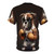 Boxer dog wearing boxing gloves, ready to take on the ring in a stylish AOP t-shirt. - Back