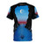 Psychedelic astronaut in a surreal moonscape on a high-quality t-shirt