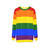 Colorful rainbow LGBTQ pride sweatshirt - hanging