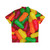 Colorful Mike and Ikes Hawaiian shirt with tropical print and candy-inspired design - Back