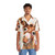 Cute donkey face graphic printed on a Hawaiian-style button-down shirt - People Front