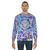 Gaudi Barcelona mosaic sweatshirt featuring a colorful, abstract geometric pattern - men