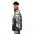 Momento Mori Rpe Puffer Jacket featuring a surreal, baroque inspired collage design with floral, botanical, and skeleton elements. - men side left