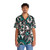 Teal and white floral print Hawaiian shirt - People Front