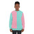Half pink and blue colorblock minimalist sweatshirt - women