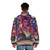 Mollymauk Puffer Jacket with colorful floral embroidery and fantasy design - men back