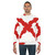 Burgundy Cross Sweatshirt with Spanish Monarchy Insignia - men