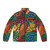 Mola de Panama puffer jacket in a vibrant, traditional Panamanian design