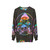 Colorful mushroom psychedelic sweatshirt - hanging