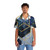 Navy and gold geometric pattern Hawaiian shirt - People Front