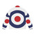 Mod 60s pop art target design puffer jacket - Back