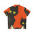 Curious Cats Hawaiian Shirt with Retro Halloween Cat Tropical Print - Back