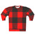 Red and black buffalo plaid large size sweatshirt