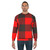 Red and black buffalo plaid large size sweatshirt - men