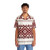 Traditional Romanian motif Hawaiian shirt with geometric pattern - People Front