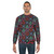 Gamer pattern black sweatshirt with gaming-inspired design - men