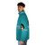 Miss Richfield 1981 wearing a teal full face puffer jacket - men side left