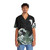 Cthulhu inspired Hawaiian shirt with Japanese wave and sea monster design - People Front