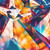 Crystal Time Machine Hawaiian Shirt with Sci-Fi Pattern - Detail
